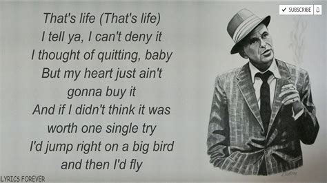 Frank Sinatra – That's Life Lyrics .